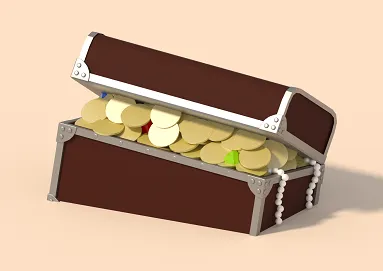 Kincsesláda vízköpő